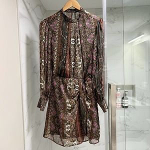 Zara multi print mini dress